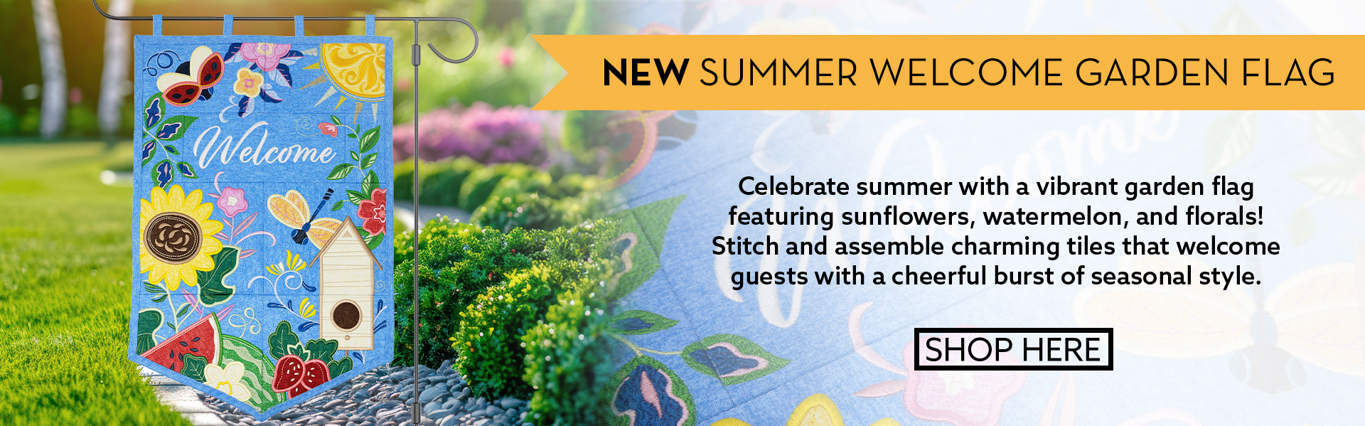 Summer Welcome Garden Flag